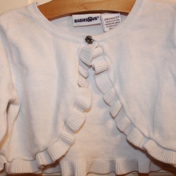 white short sweater sz 2T - Picture 4 of 5